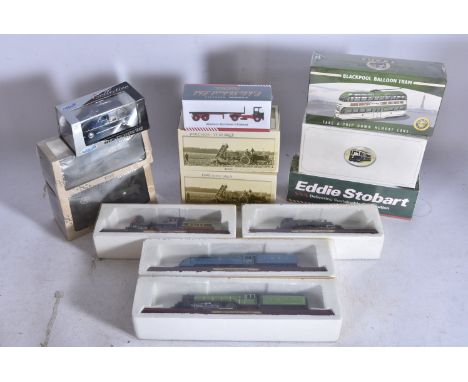 Atlas Editions, a cased/boxed collection includes 1:76 scale Trams (2), farm models (2), Eddie Stobart (2), Military (2), a 1