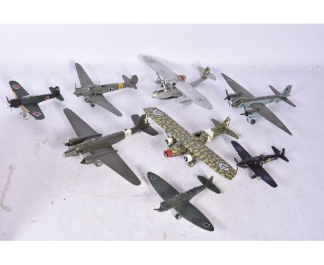 Collection of kitbuilt 1:72 scale WW11 Aircraft by various makers, Italian CANT Z Flying boat, Caproni Ca 133 and Piaggio?, J