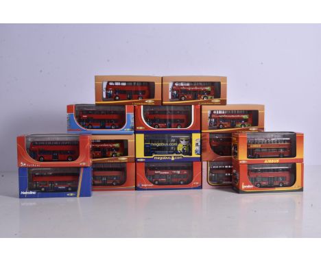 Creative Master Northcord London Region Double Decker Buses, a cased group all with card sleeves of modern 1:76 scale models,