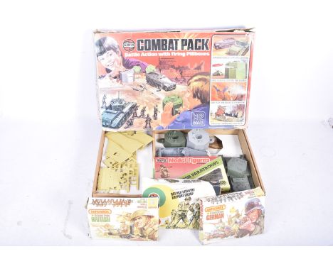 Airfix 1:32 Scale Combat Pack and Figure sets, Combat Pack including British Paratroopers and German Infantry, in individual 