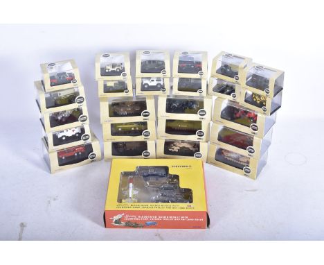 Oxford Diecast Military, a cased group of military 1:76 scale tanks and other vintage models, all with card sleeves and a box