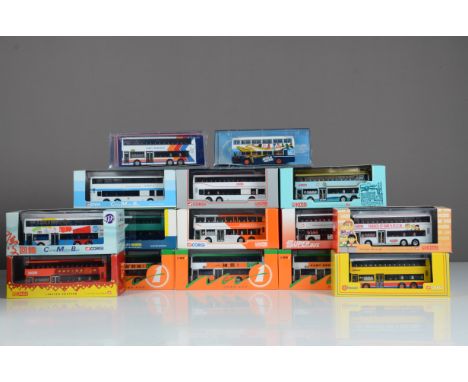 Corgi Far Eastern Buses, a collection of 1:76 scale double deck Olympians, comprises 43210 Hong Kong Reunification, 43208 Air