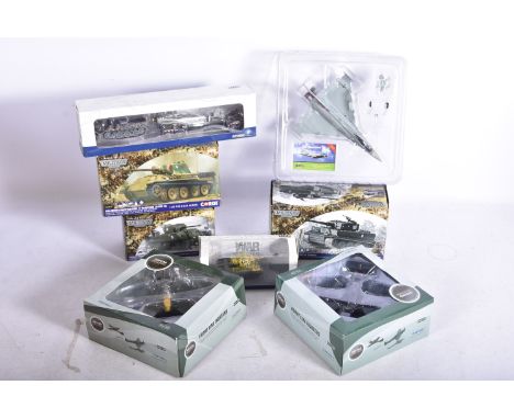 Diecast Military Models, a boxed/cased collection of World War II and later vehicles and aircraft,  comprises Oxford Aviation