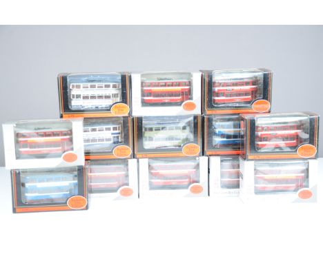 Exclusive First Editions Trams, a boxed collection of 1:76 scale Leeds Trams, G-E, Boxes G-E, (13)