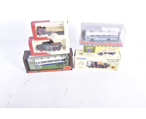 Modern Diecast Commercial Vehicles, a small boxes/cased group of vintage vehicles, includes Exclusive First Editions BA Coach