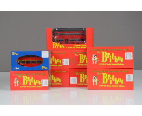 Britbus 1:76 Scale Scania Double Deck Buses, a limited edition bubble packed/boxed group all with car sleeves, comprises N620