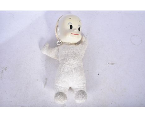 Mattel Casper Friendly Ghost pull string talking Toy, in white with plastic head, talking tested well with three recordings, 