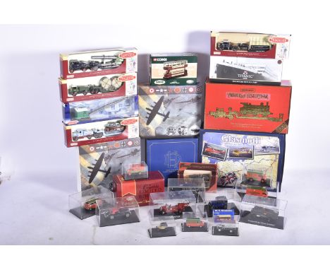Modern Diecast Vintage Private and Commercial Vehicles and Aircraft,  a boxed/cased collection, includes aircraft, Oxford Die