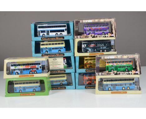 Collector's Model Far Eastern Buses, a cased/boxed group of 1:76 scale double deck buses includes Dennis Condor, three cased 