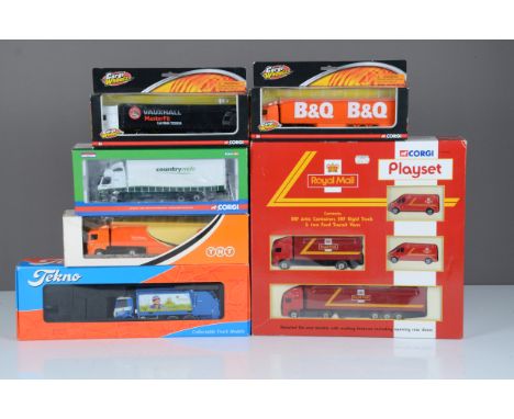 Corgi and Other Haulage and Construction Models, a boxed collection includes Tekno 1:50 scale 1553 Milieu Express Dutch Waste