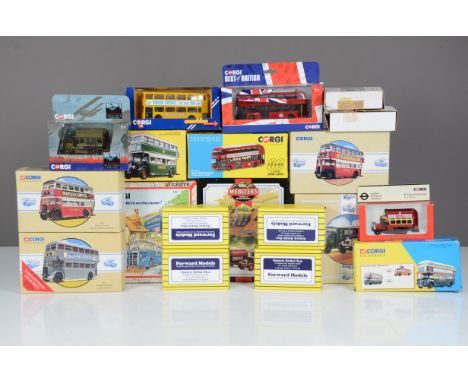 Corgi Diecast Buses and Commercial Vehicles and Forward Models, a boxed collection of mainly vintage vehicles, comprises Clas