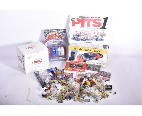 American Motor Racing Badges and Other Memorabilia,  a collection of mainly early 2000s lapel badges (90+), various motor rac