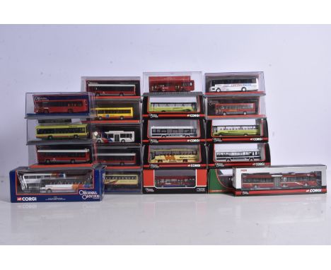 Corgi Original Omnibus Single Deck London and Other Buses, a cased/boxed group of modern 1:76 scale models comprises Leyland 