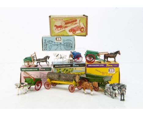 Britains boxed 1970s era 'transition period' Farm series comprising 9503 Milk Float (diecast model with plastic accessories),