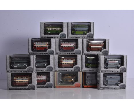 Exclusive First Editions War Time Buses, a boxed group of 1:76 scale models comprises 99200, 99202, 99204, 99201, 26328, 9920