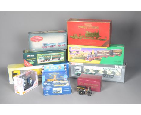 Modern Diecast Vehicles, a boxed collection of vintage and modern mainly commercial vehicles, comprises Corgi Showmans Range 