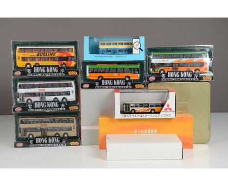 Far Eastern Model Buses and Rail Car, various boxed, cased and bubble packed examples, includes 1:76 scale Club Busrama JB100