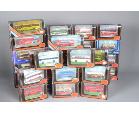 Exclusive First Editions Single Decker Buses and Coaches, a boxed collection of vintage and modern 1:76 scale models, some lo