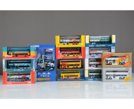 Corgi Far Eastern Buses, a collection of 1:76 scale double deck Olympians and Atlanteans comprises, 43204 Citybus Reunificati