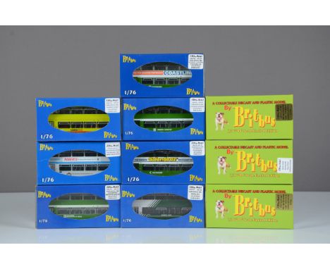 Britbus 1:76 Scale Atlantean Double Deck Buses, a bubble packaged group all with card sleeves comprises, AN1-04, AN1-002, AN1