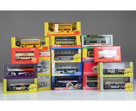 Creative Master Northcord and Other Far Eastern Model Buses and Trolley Bus, a cased/boxed group of 1:76 scale double deck bu