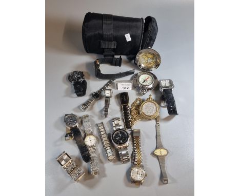 Collection of modern mainly wristwatches to include: Armogan, Rotary, modern compass etc.   (B.P. 21% + VAT) 