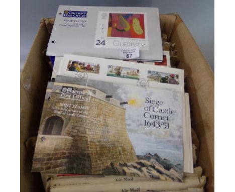 Guernsey selection of mint stamps, presentation packs and First Day Covers in envelopes as received from Guernsey Post Office