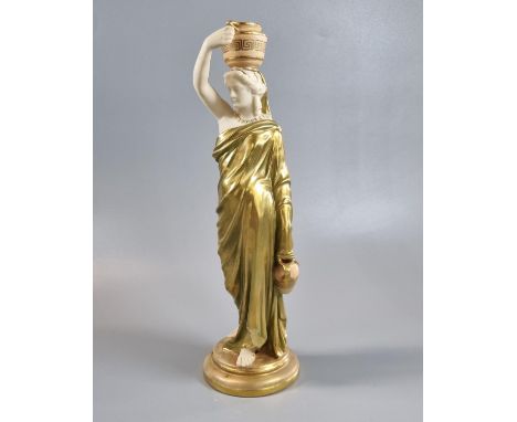 Royal Worcester porcelain figure, 'The Water Carrier', shape No. 2/125. 26cm high approx. (B.P. 21% + VAT)Some small stains/a
