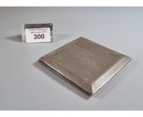 Silver engine turned presentation cigarette case of square form, marked 1941.  3.65 troy oz approx.   (B.P. 21% + VAT) 