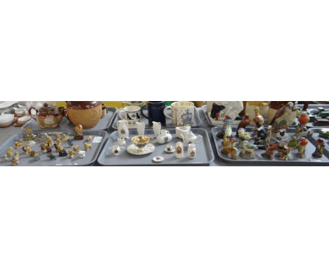 Tray of ceramic bird figures to include: the Country Bird collection by Andy Pierce 'The Blackbird', various Country Artists;