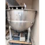 250 GALLON GROEN STAINLESS STEEL JACKETED MIXING KETTLE (AGITATOR ONLY, NO MOTOR OR GEARBOX)