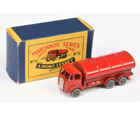 Matchbox Regular Wheels 11b ERF Tanker "Esso" - red body with masked sprayed silver trim to grille and head-lights only, with
