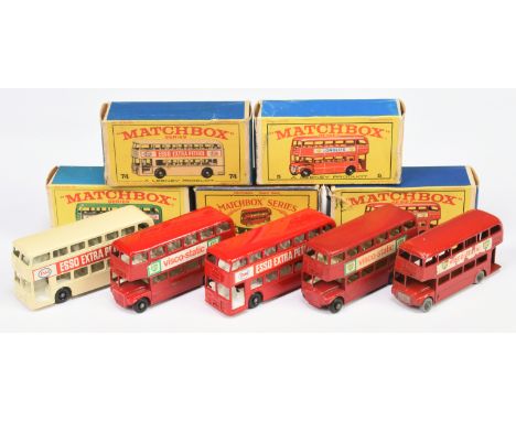 Matchbox Regular Wheels group of Buses/ transport vehicles. (1) 5c London&nbsp; Routemaster bus (2) 5c London&nbsp; Routemast