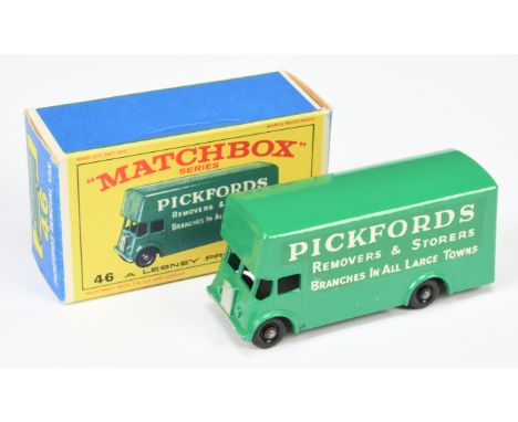 Matchbox Regular Wheels 46b Guy Pickfords Removal Van&nbsp; - green body with silver trim to grille &amp; front bumper only, 
