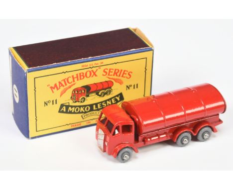 Matchbox Regular Wheels 11b ERF Tanker "Esso" red with mask sprayed silver trim to grille &amp; headlamps only, with cab brac