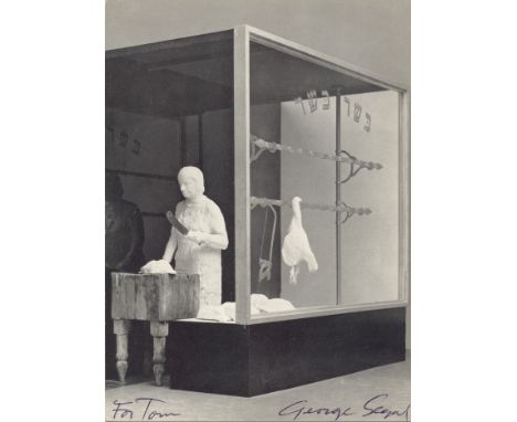 SEGAL GEORGE: (1924-2000) American pop Painter and Sculptor. Signed and inscribed 4.5 x 6 postcard photograph by Segal, the i