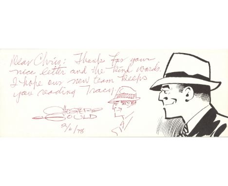 GOULD CHESTER: (1900-1985) American Cartoonist. Best known as the creator of the Dick Tracy comic strip, which he wrote and d