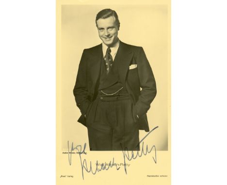GERMAN CINEMA: Selection of vintage signed Ross postcard photographs by various German film actors and actresses comprising J