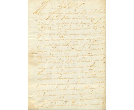 PHILIP V: (1683-1746) King of Spain 1700-24 & 1724-46. A fine L.S., Yo el Rey, with three lines of holograph text at the conc