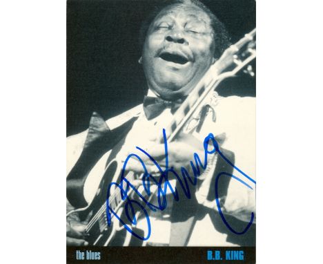 KING B.B.: (1925-2015) American blues Singer, Guitarist and Songwriter. Worldwide known as “The King of the Blues”, King is c