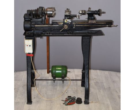 Myford A2 lathe with thread cutting capability and extra gears to suit, further tooling and chucks, to suit model engineer, c