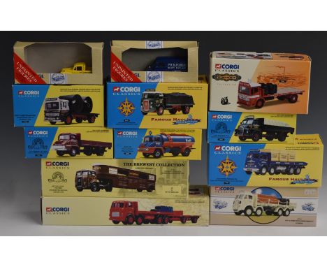 Twelve Corgi Classics diecast model commercial vehicles including Whisky Collection, Famous Hauliers Around Britain, The Brew