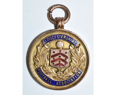 Gloucestershire Football Association 9ct gold Senior Cup Competition 1929-30 winners medal awarded to J Walsh, Bristol City A