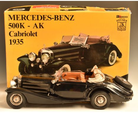 Rivarossi Pocher 1:8 scale Mercedes-Benz 500K - AK Cabriolet 1935 kit built model, with original box and instructions.&nbsp;