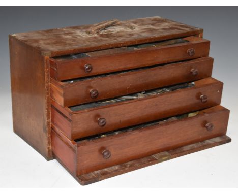 Toolmaker's chest of drawers and contents including mortice gauge, marking out tools, micrometer etc