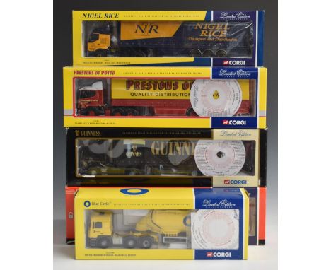 Eight Corgi Collectibles Limited Edition 1:50 scale diecast model haulage vehicles including Guinness 75805,&nbsp;Van Der Wie