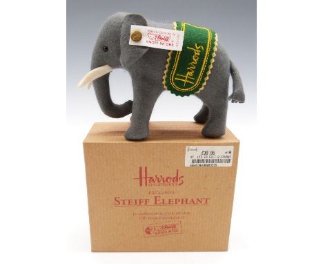Steiff Harrods Knightsbridge exclusive limited edition felt elephant, in original box.&nbsp;
