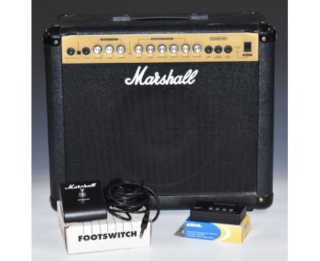 Marshall G30R CD amplifier with boxed Marshall Footsmith and Arion Hu-30 chromatic tuner