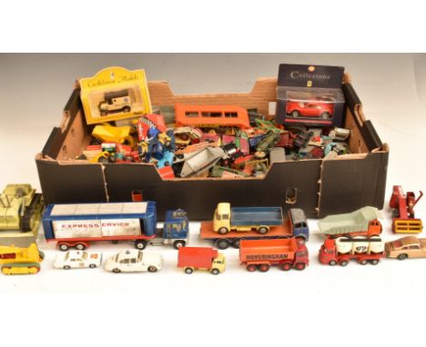 Over 100 Corgi, Dinky, Matchbox and similar diecast model vehicles and accessories including Corgi Major Toys Express Service