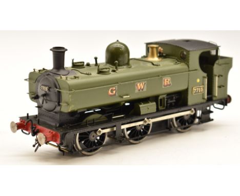 0 gauge kit built GWR Pannier tank locomotive, of etched brass construction, possibly from a Vulcan model engineering kit